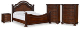 Furniture City Laplace - Ashley Furniture - Lavinton King Poster Bed, 2 Chests and Nightstand - King Poster Bed, 2 Chests and Nightstand - B764B12