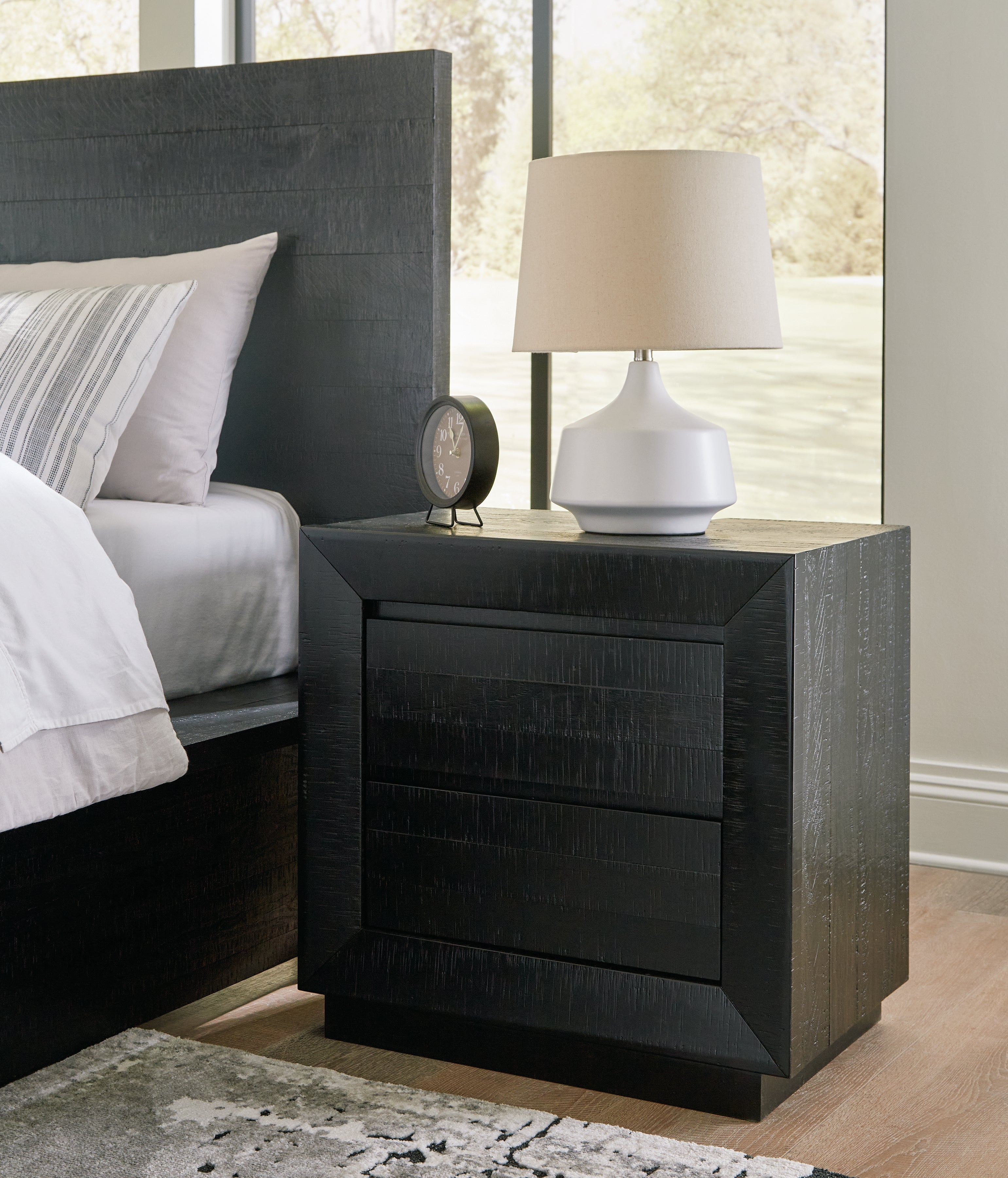 Furniture City Laplace - Ashley Furniture - Londer Nightstand - Two Drawer Night Stand - B768-92