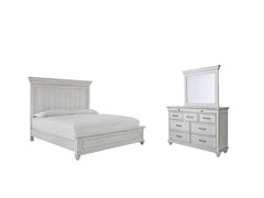 Furniture City Laplace - Ashley Furniture - Kanwyn King Panel Bed, Dresser and Mirror - King Panel Bed, Dresser and Mirror - B777B26