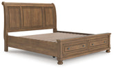 Furniture City Laplace - Ashley Furniture - Feddinger King Storage Sleigh Bed - King Storage Sleigh Bed - PCB779B8