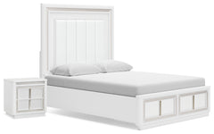 Furniture City Laplace - Ashley Furniture - Chalanna Queen Panel Storage Bed and Nightstand - Queen Panel Storage Bed and Nightstand - B822B8