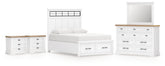 Furniture City Laplace - Ashley Furniture - Ashbryn Queen Panel Storage Bed, Dresser, Mirror and 2 Nightstands - Queen Panel Storage Bed, Dresser, Mirror and 2 Nightstands - B844B11