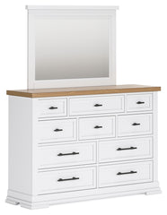 Ashbryn Queen Panel Storage Bed, Dresser, Mirror and 2 Nightstands