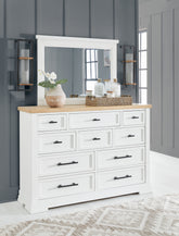 Furniture City Laplace - Ashley Furniture - Ashbryn Dresser and Mirror - Dresser and Mirror - B844B1