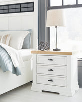 Furniture City Laplace - Ashley Furniture - Ashbryn Nightstand - Three Drawer Night Stand - B844-93