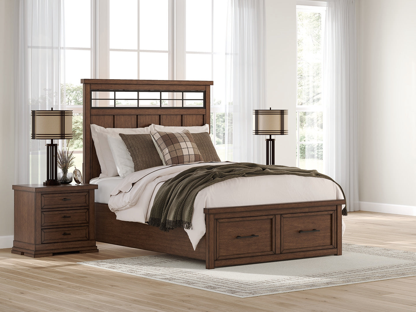 Furniture City Laplace - Ashley Furniture - Taffenbrook Queen Panel Storage Bed - Queen Panel Storage Bed - B849B2