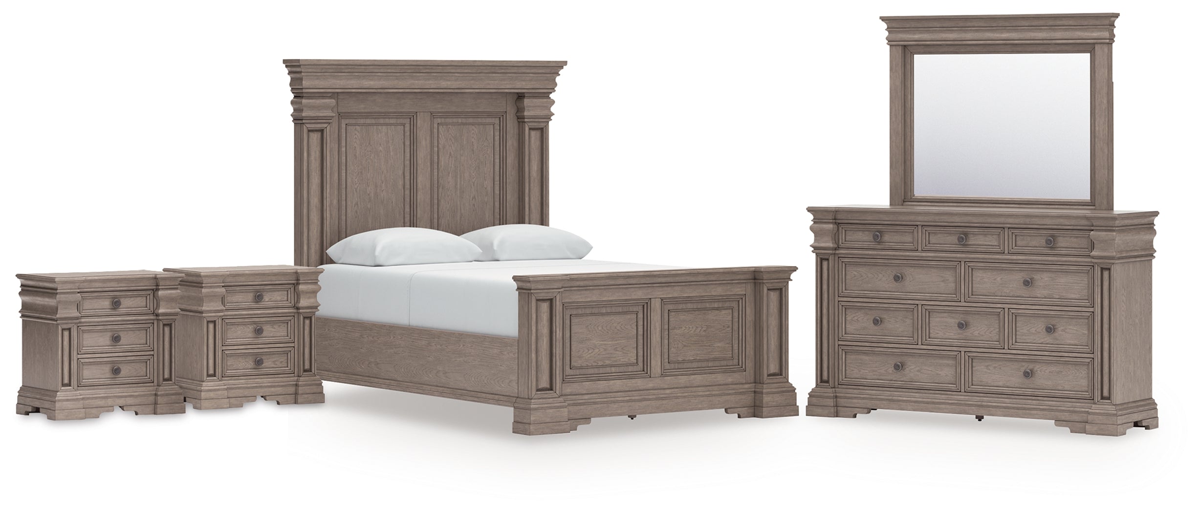 Furniture City Laplace - Ashley Furniture - Blairhurst Queen Panel Bed, Dresser, Mirror and 2 Nightstands - Queen Panel Bed, Dresser, Mirror and 2 Nightstands - B916B10