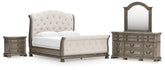 Furniture City Laplace - Ashley Furniture - Ardenfield King Sleigh Bed, Dresser, Mirror and Nightstand - King Sleigh Bed, Dresser, Mirror and Nightstand - B944B7