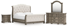 Furniture City Laplace - Ashley Furniture - Ardenfield King Sleigh Bed, Dresser, Mirror and Nightstand - King Sleigh Bed, Dresser, Mirror and Nightstand - B944B7