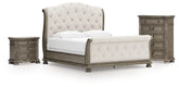 Furniture City Laplace - Ashley Furniture - Ardenfield California King Sleigh Bed, Chest and Nightstand - California King Sleigh Bed, Chest and Nightstand - B944B6