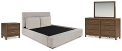 Furniture City Laplace - Ashley Furniture - Cabalynn King Upholstered Bed, Dresser, Mirror and Nightstand - King Upholstered Bed, Dresser, Mirror and Nightstand - B974B14