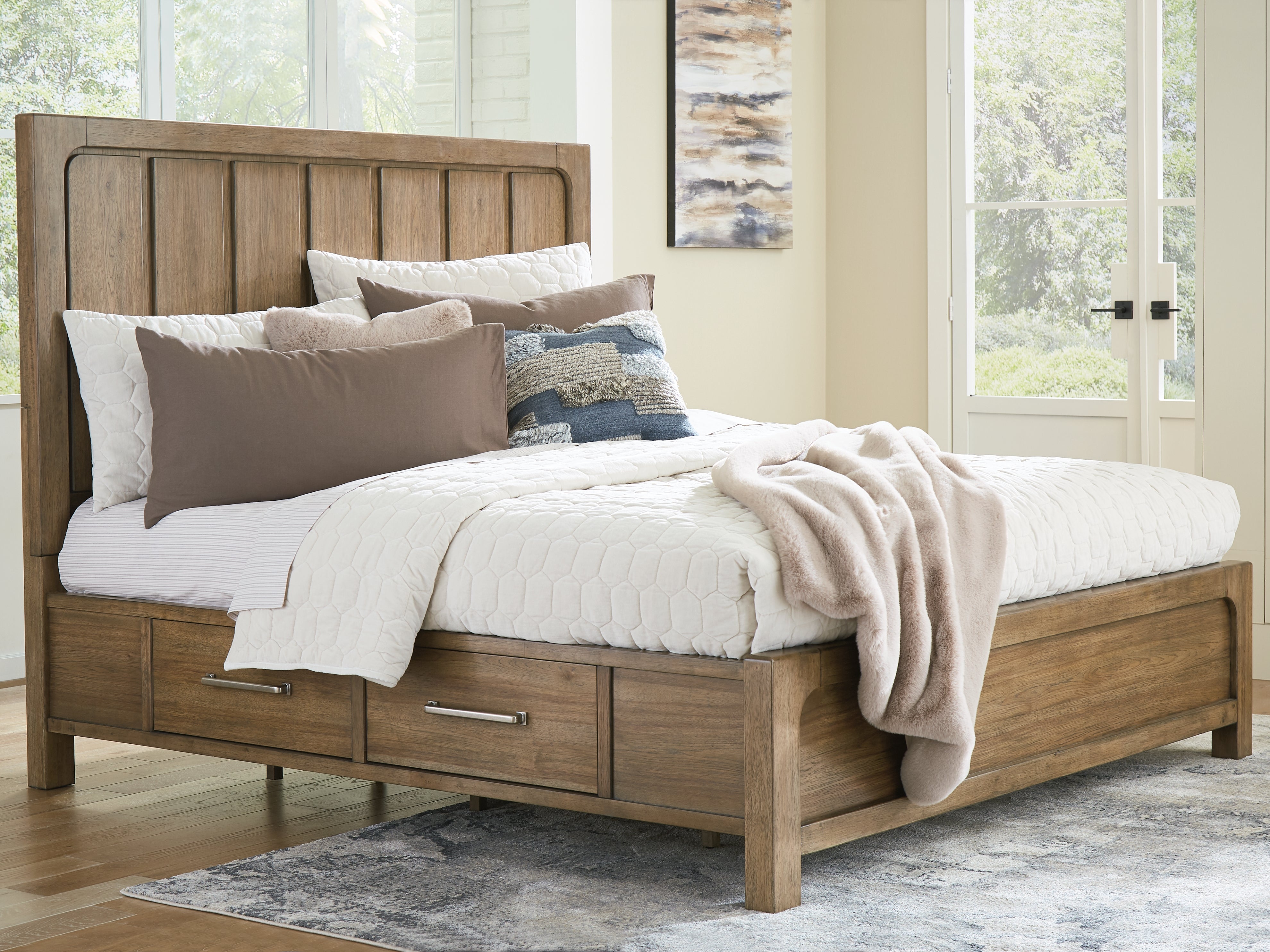 Furniture City Laplace - Ashley Furniture - Cabalynn King Panel Bed with Storage - King Panel Bed with Storage - B974B8