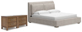 Furniture City Laplace - Ashley Furniture - Cabalynn King Upholstered Bed and 2 Nightstands - King Upholstered Bed and 2 Nightstands - B974B16