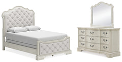 Furniture City Laplace - Ashley Furniture - Arlendyne Queen Upholstered Bed, Dresser and Mirror - Queen Upholstered Bed, Dresser and Mirror - B980B3