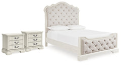 Furniture City Laplace - Ashley Furniture - Arlendyne Queen Upholstered Panel Bed and 2 Nightstands - Queen Upholstered Panel Bed and 2 Nightstands - B980B11