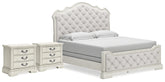 Furniture City Laplace - Ashley Furniture - Arlendyne King Panel Bed and 2 Nightstands - King Panel Bed and 2 Nightstands - B980B13