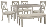 Furniture City Laplace - Ashley Furniture - Parellen Dining Table, 2 Chairs and Bench - Dining Table, 2 Chairs and Bench - D291D7