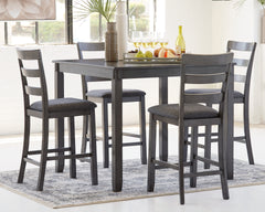 Furniture City Laplace - Ashley Furniture - Bridson Counter Height Dining Table and Bar Stools (Set of 5) - Square Counter TBL Set (5/CN) - D383-223