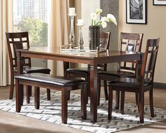 Furniture City Laplace - Ashley Furniture - Bennox Dining Table and Chairs with Bench (Set of 6) - Dining Room Table Set (6/CN) - D384-325