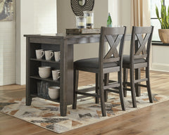 Furniture City Laplace - Ashley Furniture - Caitbrook Counter Height Dining Table and 2 Barstools - Counter Height Dining Table and 2 Barstools / Gray - D388D5