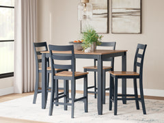 Furniture City Laplace - Ashley Furniture - Gesthaven Counter Height Dining Table and 4 Barstools (Set of 5) - DRM Counter Table Set (5/CN) - D399-223