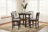 Furniture City Laplace - Ashley Furniture - Langwest Counter Height Dining Table and 4 Barstools (Set of 5) - DRM Counter Table Set (5/CN) - D422-223