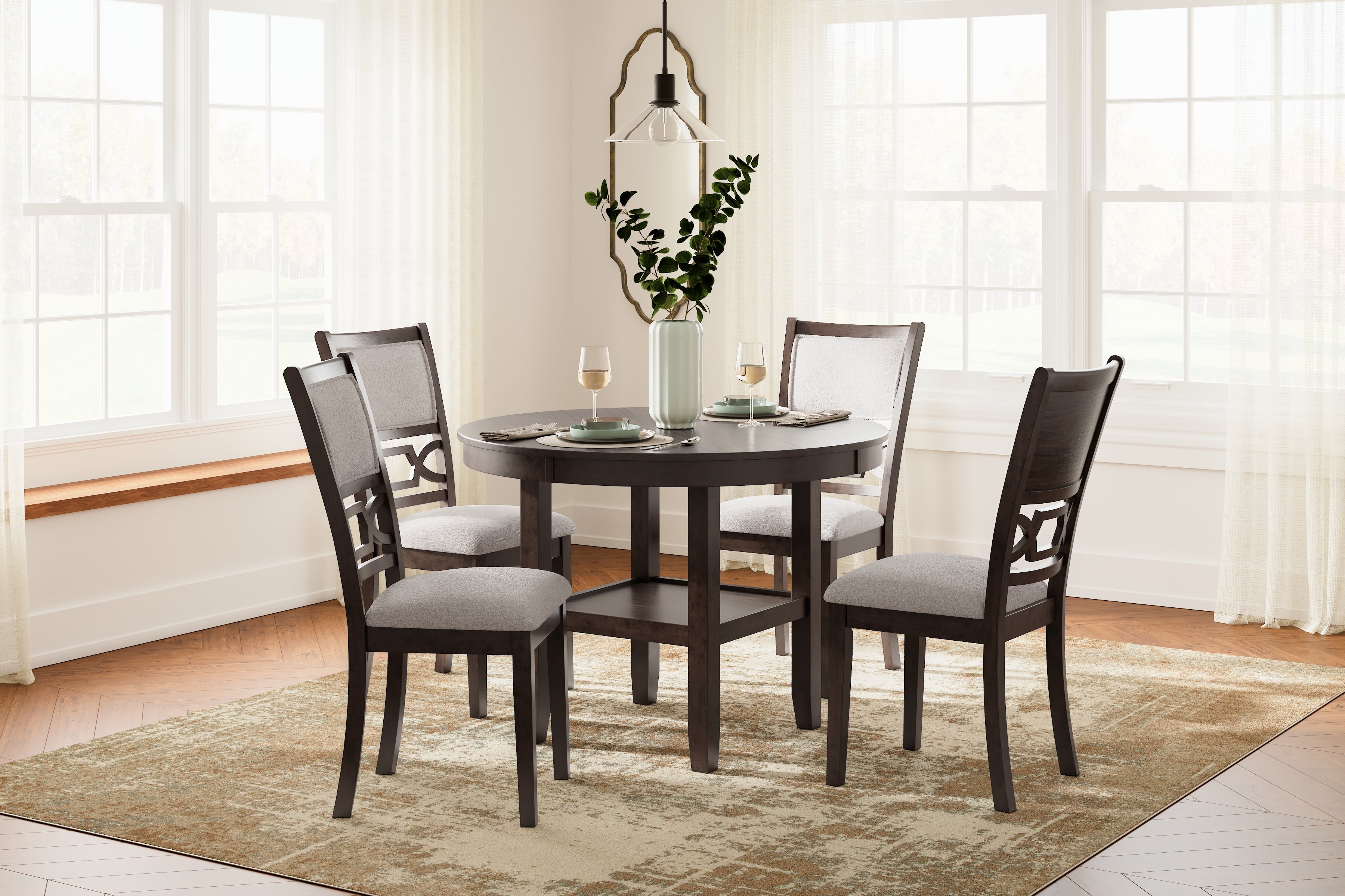 Furniture City Laplace - Ashley Furniture - Langwest Dining Table and 4 Chairs (Set of 5) - Dining Room Table Set (5/CN) - D422-225