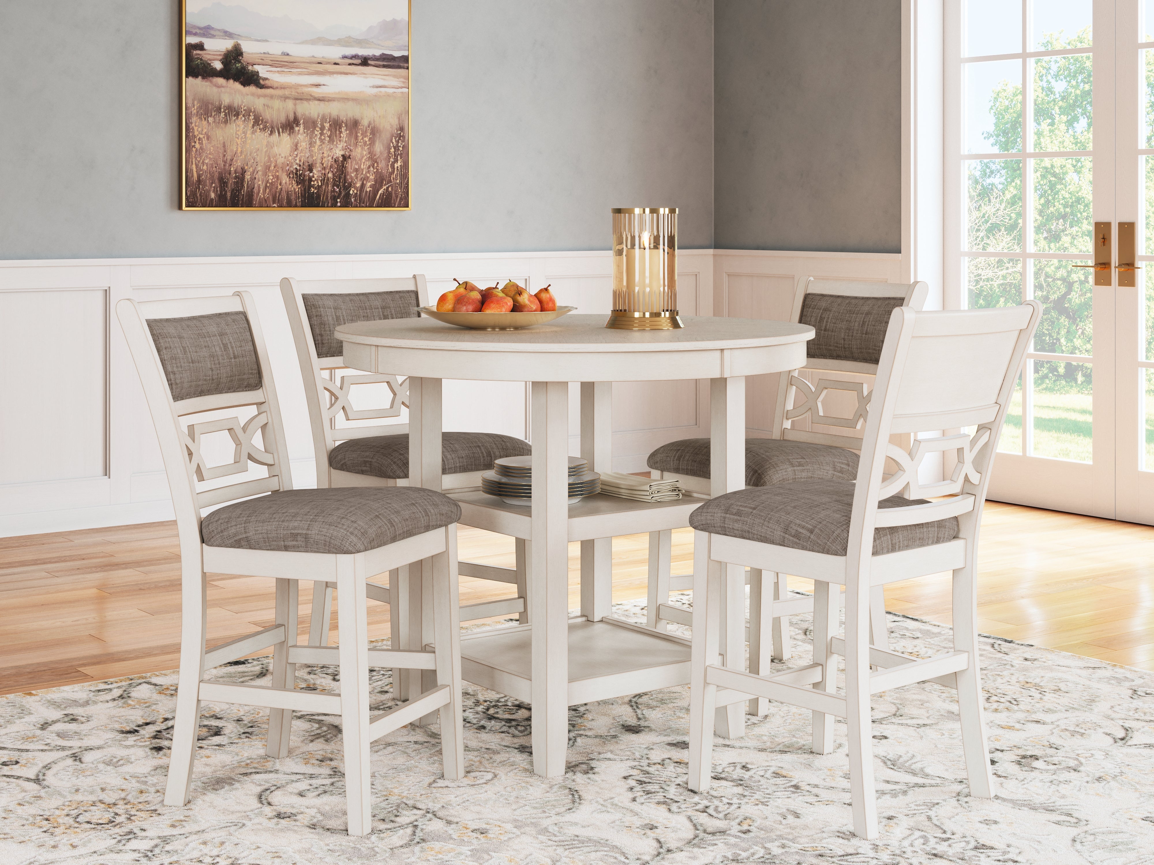 Furniture City Laplace - Ashley Furniture - Erinberg Counter Height Dining Table and 4 Barstools (Set of 5) - DRM Counter Table Set (5/CN) - D423-223