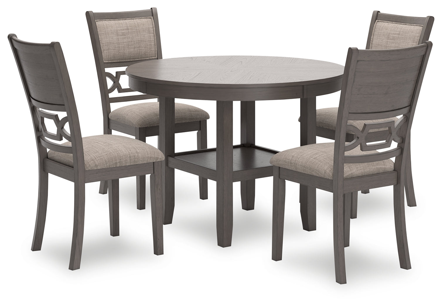 Furniture City Laplace - Ashley Furniture - Wrenning Dining Table and 4 Chairs (Set of 5) - Dining Room Table Set (5/CN) / Gray - D425-225