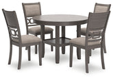 Furniture City Laplace - Ashley Furniture - Wrenning Dining Table and 4 Chairs (Set of 5) - Dining Room Table Set (5/CN) / Gray - D425-225
