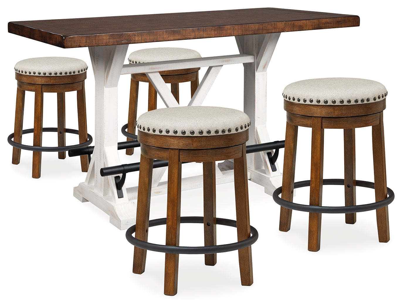 Furniture City Laplace - Ashley Furniture - Valebeck Counter Height Table and 4 Stools - Counter Height Table and 4 Stools - D546D8