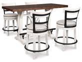 Furniture City Laplace - Ashley Furniture - Valebeck Counter Height Dining Table and 4 Barstools - Counter Height Dining Table and 4 Barstools - D546D4