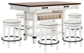 Furniture City Laplace - Ashley Furniture - Valebeck Counter Height Dining Table and 6 Barstools - Counter Height Dining Table and 6 Barstools - D546D33