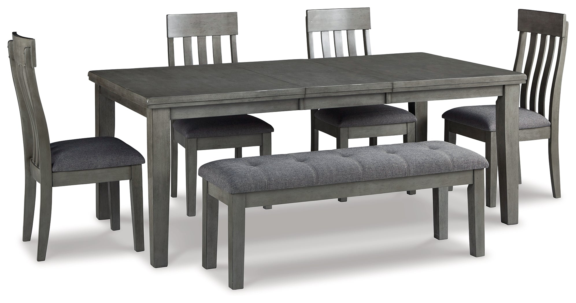 Furniture City Laplace - Ashley Furniture - Hallanden Dining Table, 4 Chairs, and Bench - Dining Table, 4 Chairs, and Bench - D589D2