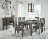 Furniture City Laplace - Ashley Furniture - Hallanden Dining Table, 6 Chairs and Server - Dining Table, 6 Chairs and Server - D589D5