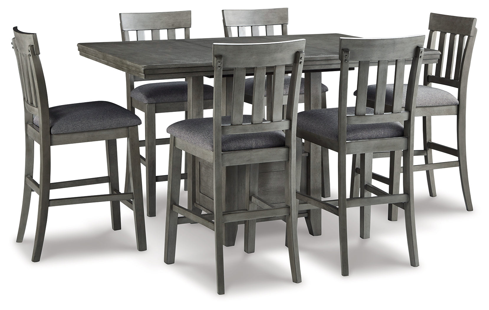 Furniture City Laplace - Ashley Furniture - Hallanden Counter Height Dining Table and 6 Barstools - Counter Height Dining Table and 6 Barstools - D589D4