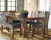 Furniture City Laplace - Ashley Furniture - Ralene Dining Table and 4 Chairs and Bench - Dining Table and 4 Chairs and Bench - D594D2