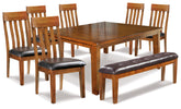 Furniture City Laplace - Ashley Furniture - Ralene Dining Table and 6 Chairs and Bench - Dining Table and 6 Chairs and Bench - D594D10