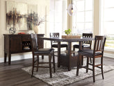 Furniture City Laplace - Ashley Furniture - Haddigan Counter Height Dining Table, 4 Barstools and Server - Counter Height Dining Table, 4 Barstools and Server - D596D8