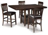 Furniture City Laplace - Ashley Furniture - Haddigan Counter Height Dining Table with 4 Barstools - Counter Height Dining Table with 4 Barstools - D596D5