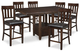 Furniture City Laplace - Ashley Furniture - Haddigan Counter Height Dining Table and 6 Barstools - Counter Height Dining Table and 6 Barstools - D596D7