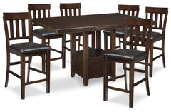 Furniture City Laplace - Ashley Furniture - Haddigan Counter Height Dining Table and 6 Barstools - Counter Height Dining Table and 6 Barstools - D596D7