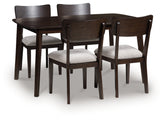 Furniture City Laplace - Ashley Furniture - Mallenette Dining Table and 4 Chairs (Set of 5) - Dining Room Table Set (5/CN) - PCD607-225