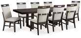 Furniture City Laplace - Ashley Furniture - Neymorton Dining Table and 8 Chairs - Dining Table and 8 Chairs - D618D3