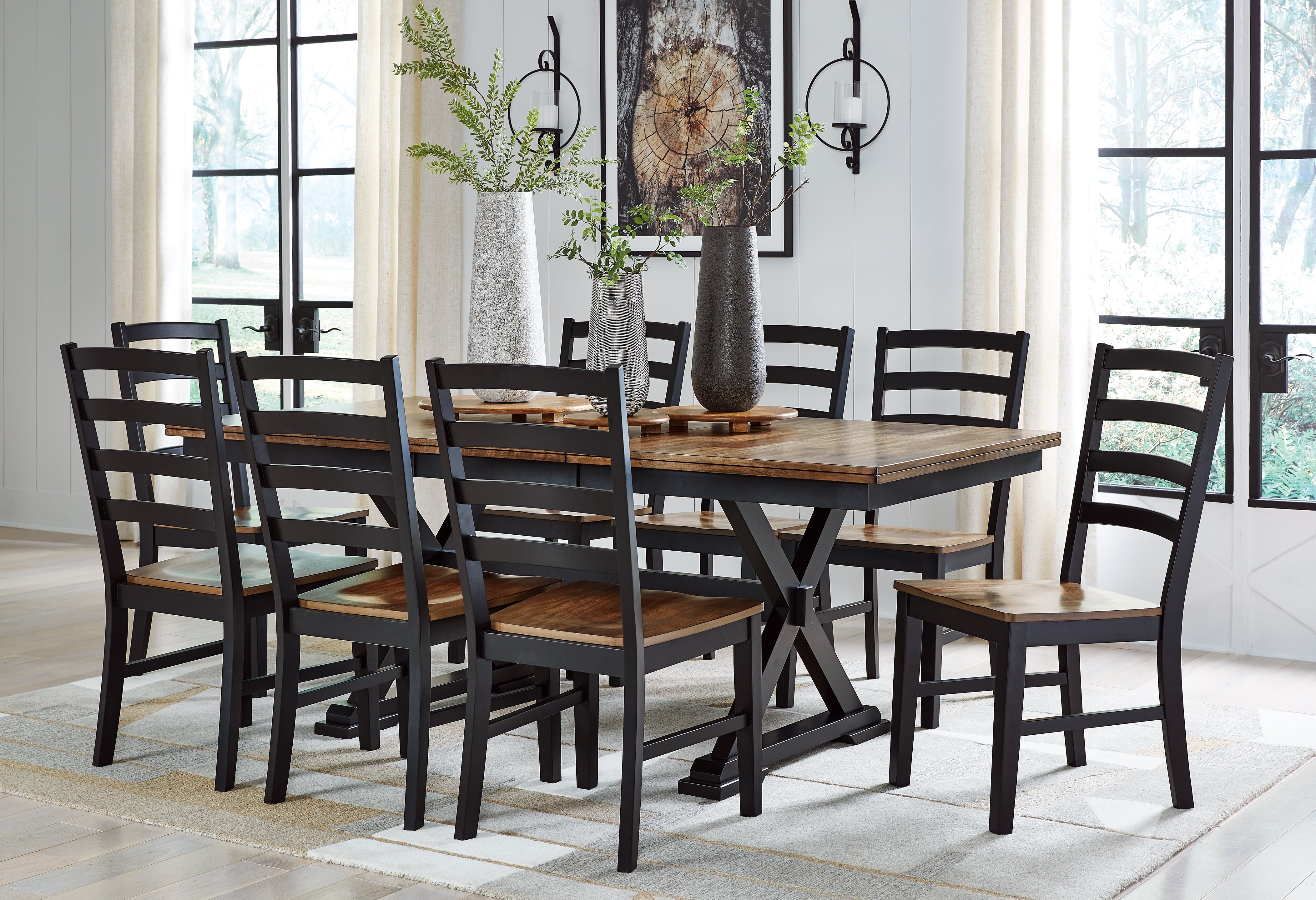 Furniture City Laplace - Ashley Furniture - Wildenauer Dining Table and 8 Chairs - Dining Table and 8 Chairs - D634D5