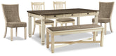 Furniture City Laplace - Ashley Furniture - Bolanburg Dining Table, 4 Chairs and Bench - Dining Table, 4 Chairs and Bench - D647D34