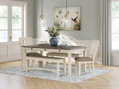 Furniture City Laplace - Ashley Furniture - Bolanburg Dining Table with 2 Chairs and 2 Benches - Dining Table with 2 Chairs and 2 Benches - D647D7