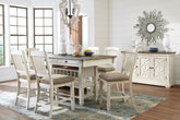 Furniture City Laplace - Ashley Furniture - Bolanburg Counter Height Dining Table and 6 Barstools with Server - Counter Height Dining Table and 6 Barstools with Server / Two-tone - D647D23