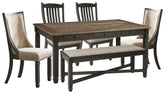Furniture City Laplace - Ashley Furniture - Tyler Creek Dining Table with 4 Chairs and Bench - Dining Table with 4 Chairs and Bench - D736D6
