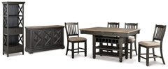 Furniture City Laplace - Ashley Furniture - Tyler Creek Counter Height Table with 4 Barstools, Server and Display Cabinet - Counter Height Table with 4 Barstools, Server and Display Cabinet - D736D13